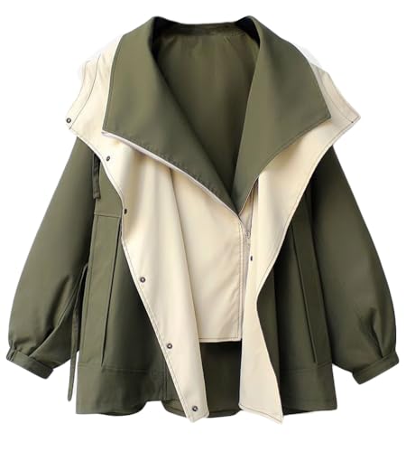 [MaxWant] �A�E�^�[ �}�E���e���p�[�J�[ �W���P�b�g ���f�B�[�X �u���]�� ���� �~���^���[ �t �H �傫���T�C�Y ������� (JP, �A���t�@�x�b�g, 2XL, �O���[��)