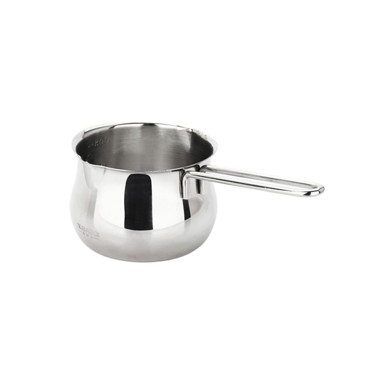 MOLUCKFU 1pc Stainless Steel Chocolate and Butter Melt Pan Portable Heating Pot Flat Bottom Design for Even Heating for Cheese and Melting Cafe Use Silver