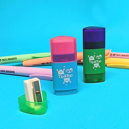 Tinc Kombi-Radierer und Bleistiftspitzer | Dual 2-in-1 Radiergummi & Spitzer für Schulbedarf