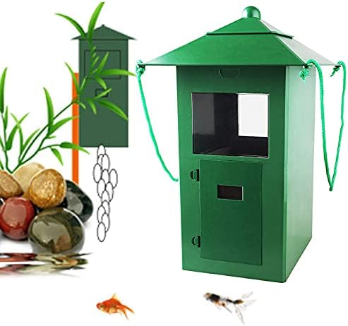 5L Large Capacity Timing Automatic Fish Feeder,Pond Automatic Koi Fish Feeder for Ponds, Aquarium Feeding Food Dispenser for Outdoor Tank Aquariums Garden Pond