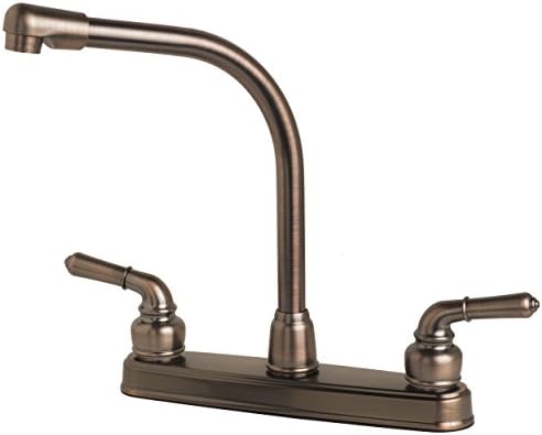 Laguna Brass 1200BZ RV/Motorhome Two Handle Non-Metallic High Rise Swivel Kitchen Faucet, Brushed Bronze Finish
