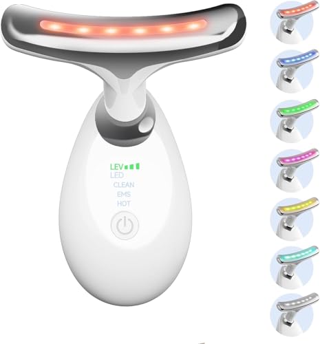 Face Massager Face Sculpting Tool with 7 Color LED & 3 Modes Led Face Sculptor with 455C Heating & Microcurrent Face Lifting Device for Jawline & Neck Facial Massager for Anti-Wrinkle Skin