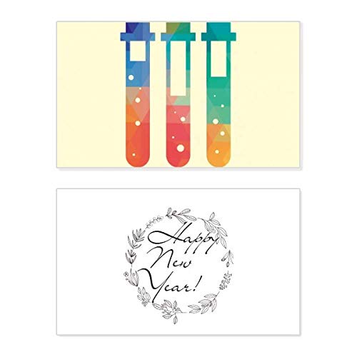 Tarjeta conmemorativa con tubos de química para un mensaje de bendición creativo y duradero