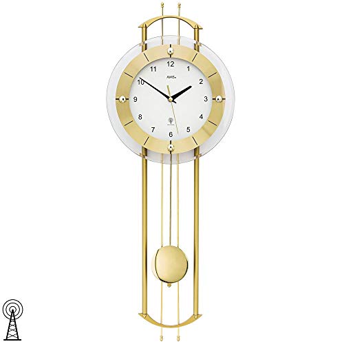 Horloge Murale à Pendule AMS 539 - Mécanique - Laiton Et Cadran Doré - Fabriquée En 2020+
