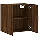 vidaXL Wandschrank, Hängeschrank mit viel Stauraum, Wandmontage Badschrank Medizinschrank, Aufbewahrungsschrank für Wohnzimmer, Braun Eichen Optik Holzwerkstoff