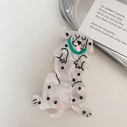 MRXFN Horquilla Encantador Animal Divertido ácido acético Corgi Perro Gato Horquilla Pinza de Pelo geométrica Femenina Accesorios for el Cabello Clip de Agarre Que combina con Todo (Size : A)