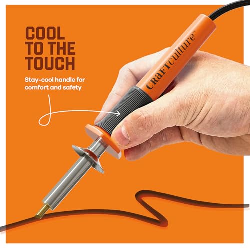 Craft Culture Wood Burning Tool Pen - Craft Burning Tools for Adults & Teens - Wood Burner Kit, Engraver, Carver, Pyrography, Woodburning - Includes 9 Premium Tips - Adjustable Temperature Control by Craft Culture - Image 9