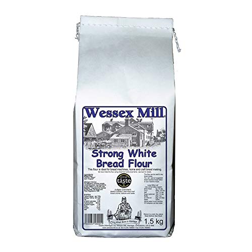 Wessex Mill Strong White Bread Flour - Premium Quality Flour for Bread Making 5 x 1.5 kg