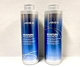 joico moisture recovery shampoo & conditioner liter duo set (33.8 oz) w/ free pumps by joico