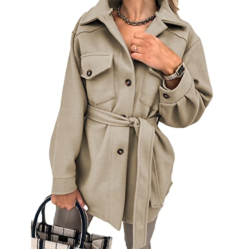 BDCUYAHSKL herfst en winter, casual, modieus, dames, revers design, eenkleurig, met veters, eenvoudige knoopsluiting…