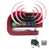 Eaglehg Candado de disco para motocicleta,Cerraduras de motocicleta antirrobo | Bloqueo de freno de motocicleta con alarma de disco para bicicleta - Cerradura de freno de disco con alarma para