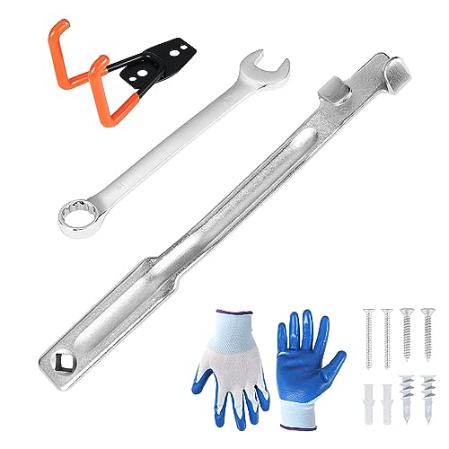 LCGP Wrench Extension Tool Bar 13.5' with 1/2' Hole Cheater Wrench Long for Maximum Leverage and Increased Torque,Comes with Garage Hook and Gloves