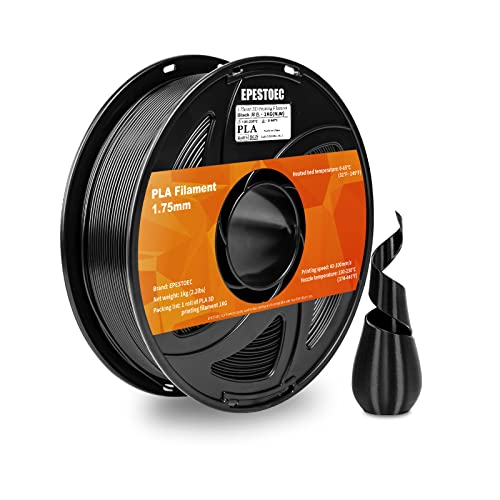 3D Printer Filament, Pla Filament 1.75Mm,Pla 3D Printer Filament Vacuum Packaging 1Kg， Dimensional Accuracy +/- 0.02Mm, Fit Most Fdm 3D Printers (Pla Black 1-Pack) #TOP3