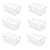 lonpute 16Lx12Wx6H inch Wider Freezer Organizer Baskets Container, Refrigerator Metal Wire Storage Bins with Handles for Kitchen, Pantry, Cabinet, Closets - Pearl White?6 Packs