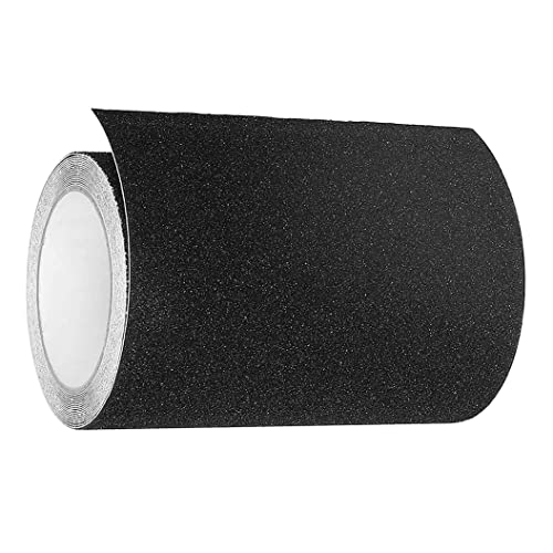 Antirutsch Klebeband Streifen mit Selbstklebend, Treppenstufen Band Kleber rutschfest Klebeband (15cm x 5m, Schwarz)
