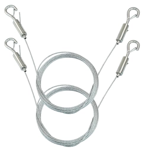Image of 2 Pack 3m x 1.5mmAdjustable Picture Hanging Wire Kit, 9.84FT Heavy Duty Stainless Steel Wire Rope for Hanging Pictures /Artwork /Mirrors