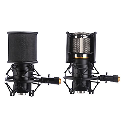 image for BTOOP Microphone Shock Mount with Pop Filter, Mic Anti-Vibration Suspe