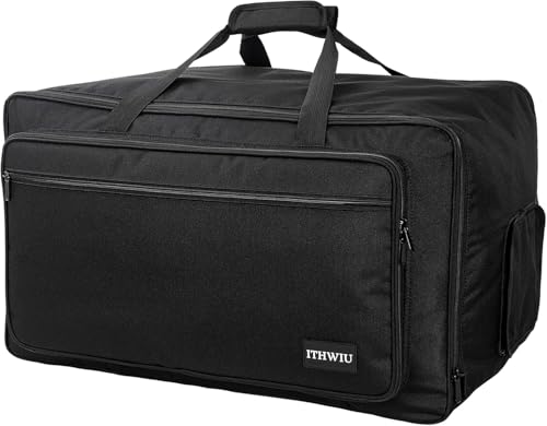ITHWIU Speaker Carrying Bag with Thickened Sponge for Compact 8" Speaker Cabinets; Heavy-Duty Fits QSC K8, Yamaha DXR8 and more (IT-TOTE8), Black