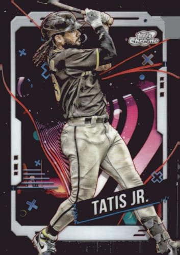 2024 Topps Chrome Cosmic 50 Fernando Tatis Jr. San Diego Padres Official MLB Baseball Trading Card (Stock Photo Shown, Near Mint to Mint Condition)