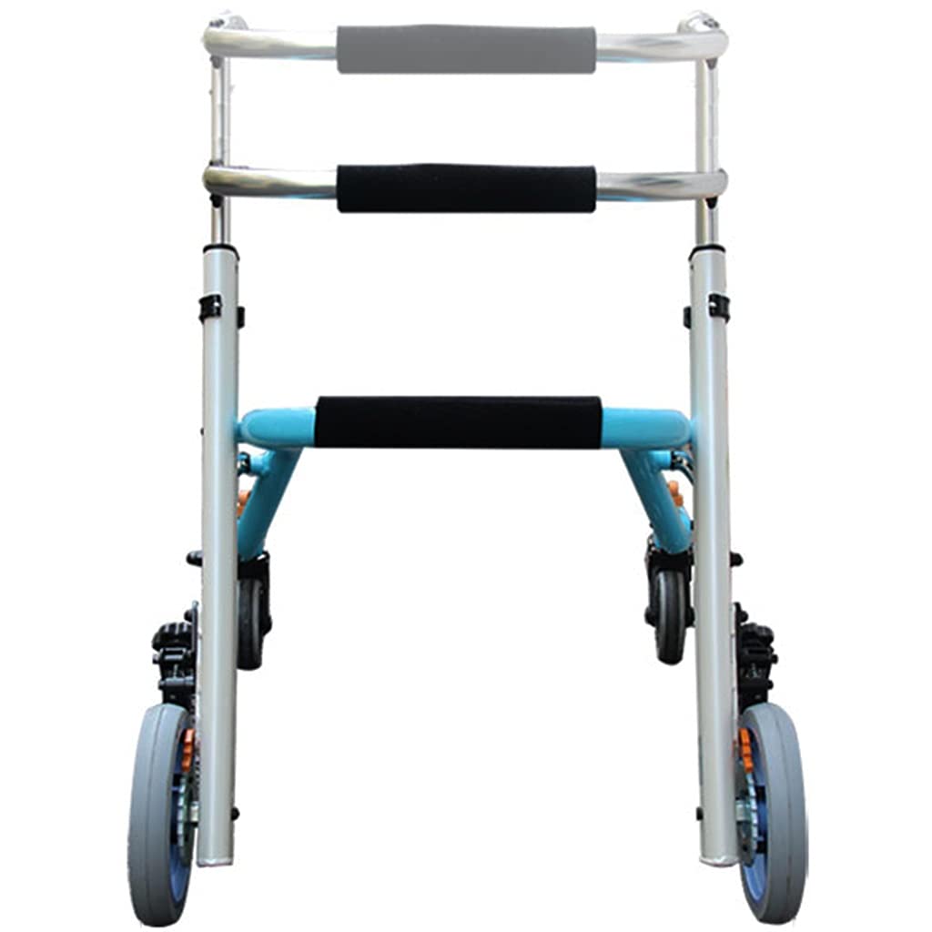 Rollators młodzieżowy chodzik z kółkami składany chodzik ze stopu aluminium czterokołowy chodzik rehabilitacyjny asystent dziecka