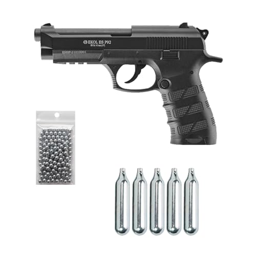 Pistola Aire comprimido Co2 Ekol P92 Cal. 4,5/BB Velocidad 150 m/s Potencia 3 Julios