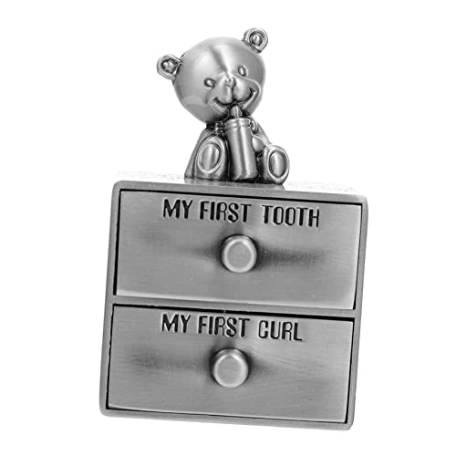NAMOARLY 1Pc Creative Tooth Holder Box Design for Deciduous Tooth Storage Cute Bear Motif Lightweight Durable Keepsake for Boys for Teeth and Hair Preservation