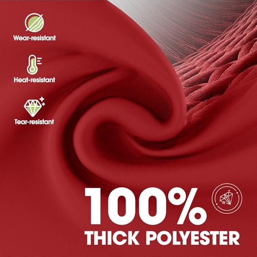 Image of Pureegg Polyester Tablecloth 60 inch x 84 inch Reusable & Washable Red