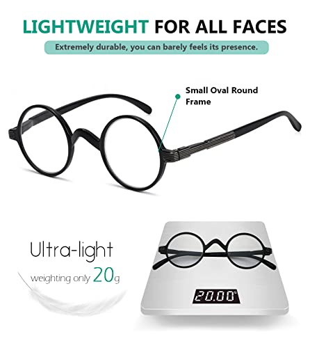Image of Eyekepper Reading Glasses for Men, Large Round Readers Women Oval | Mens Womens Cheaters, Reader Eyeglasses, All-Day Comfort Spring Hinges, Scratch Resistant for Work /Crafts