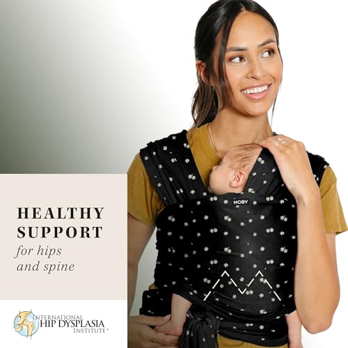 Image of Moby Baby Wrap Carrier Classic for Newborns to Toddlers (8-33lbs), Infant Sling Carrier, Lightweight & Hands Free Design, Adjustable for All Body Types (Desert Daisy)