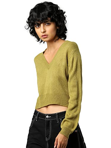 Image of Only Women's Acrylic V-Neck Sweater
