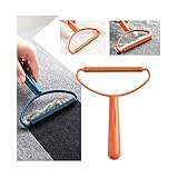 Tuscom Portable Wood Lint Remover Manual Clothes Cleaning Fuzz Shaver, Restores Your Clothes and Fabrics Quick Epilator Wool Products Combing Suede Lint Blankets Lint Removal (Pink)