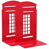 Resistenza: realizzati in ferro robusto, questi fermalibri sono resistenti alla flessione e alla rottura, fermalibri a forma di cabina telefonica di londra, organizer per libri artigianale