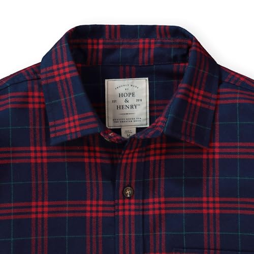 Hope & Henry Men's Brushed Cotton Flannel Button Down Shirt2
