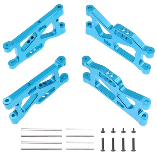 Treehobby 4PCS Metal Front and Rear Swing Arms Compatible with WLtoys 1/14 144010 144001 144002 1/12 124016 124017 124018 124019 RC Car Upgrades Parts (Blue)
