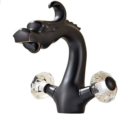 Robinet de lavabo luxe dragon or et chrome mitigeur retro - 2