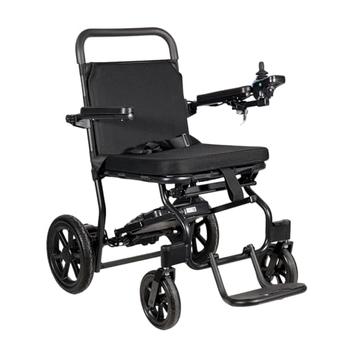 Image of EverActiv EcoAir Lightweight Electric Wheelchair 16.5kg (with Battery) | Brushless Motor Foldable Power Wheelchair | Digital Joystick Controller | 15KM Lithium Battery | Portable Motorized Wheelchair for Travel
