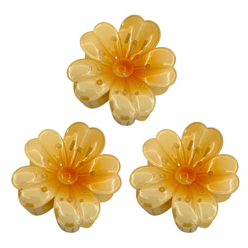Pinzas para el pelo con diseño de flores, accesorios de peinado, pinzas de garra de flores para cabello grueso, para niñas, esposa, novia, hermana, hija