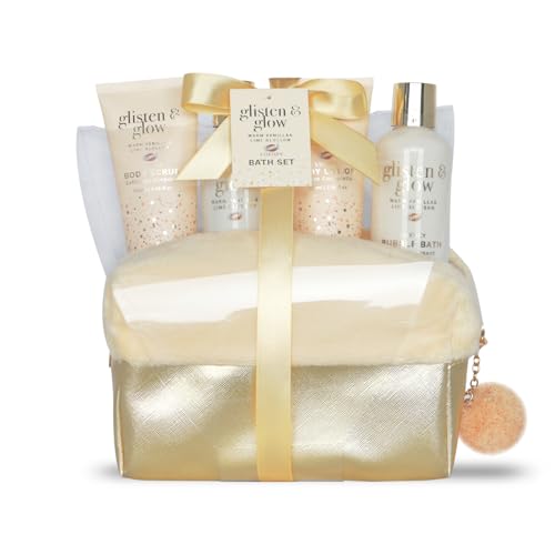 GLOSS ! Coffret Bain LUXURY GOLD – Coffret Beauté Femme – Panier Beauté, Soin & Bien-Être – Cadeau Femme, Anniversaire, Noël, Maîtresse, Fête des Mères - TROUSSE