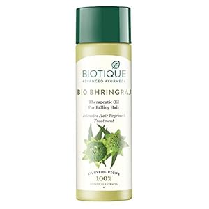 Biotique Bio Bhringraj Therapeutic Hair Oil for Falling Hair Intensive Hair Regrowth Treatment, 200ml