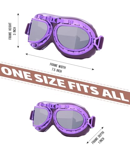 CRG Sports Motorcycle Goggle Vintage Aviator Pilot Style Motorcycle Cruiser Scooter Goggle for Man,Women, Adult