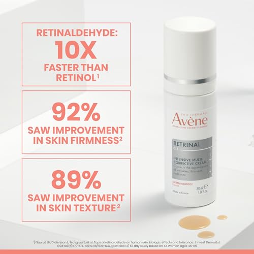 Image of Avene Retrinal Intensive Multi-Corrective Cream, Wrinkle Cream, Retinal Anti Aging Face Cream with Retinaldehyde, Niacinamide & Hyaluronic Acid, Anti Aging Moisturizer Reduces Wrinkles & Fine Lines