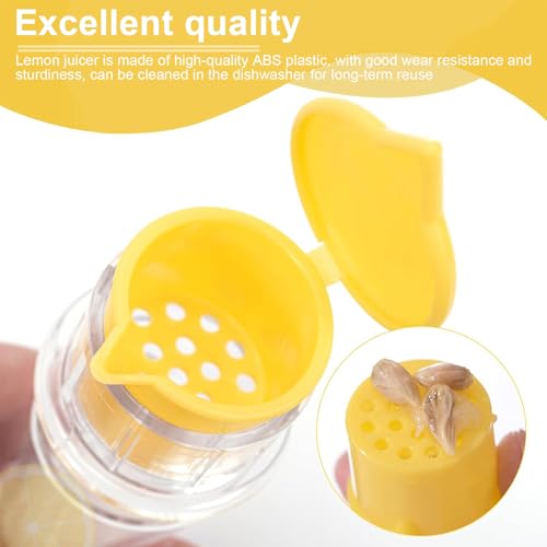 Presse-Agrumes Manuel - 2 Pièces Presse Citron avec Verseur Intégré - Compact (Jaune/Vert) Presse Citron Manuel pour Orange, Citron, Clémentine – Image 5