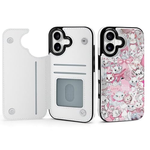 手帳型 マリーちゃん 猫柄 対応 iPhone 17 ケース カード収納 スマホケース 財布型 携帯ケース 軽量 全面保護 スタンド機能 おしゃれ お祝いギフト