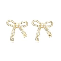 B:Gold Bow Earrings