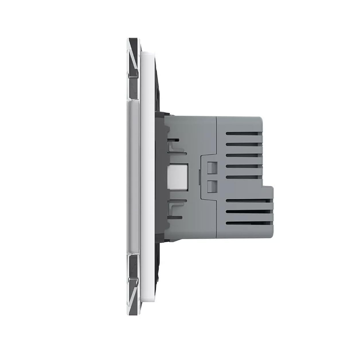 LIVOLO Glas Touch Lichtschalter und Steckdose mit USB-C 18W Anschluss Zweifach im Glasrahmen Weiß Sensorschalter Ladedose Schuko USB TYP C Unterputz Einbau VL-C701-FCTF16A-C1-SR-11-A