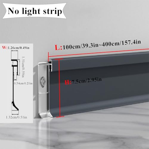Rodapié LED de aluminio para iluminación del hogar y pasillos modernos 3