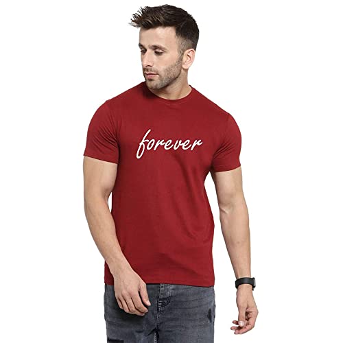 Image of Cotton Blend Printed T Shirt for Men| T-Shirts for Mens Half Sleeves