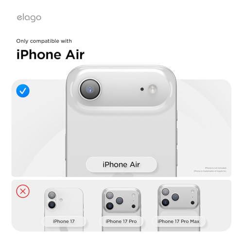 Image of elago for iPhone Air Case, Premium Magnetic Silicone Case, Compatible with MagSafe, Liquid Silicone Material, Protective Cover, Shockproof, Slim Phone, 6.5 inch (Aqua Sky)