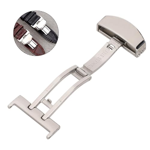Chiffonade Silver Stainless Steel Watchband Clasp Practical Professional Single Fold Watch Buckle Strap Replacement Accessories by Chiffonade - Used condition - Image 6