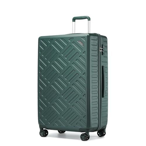 Supercase Maleta Grande 74CM Maletas de Viaje Grandes con Ruedas Giratorias con Cierre TSA, Verde